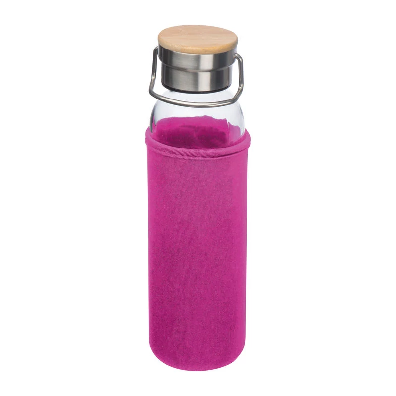 Üveg ivópalack neoprén tokban, 600 ml