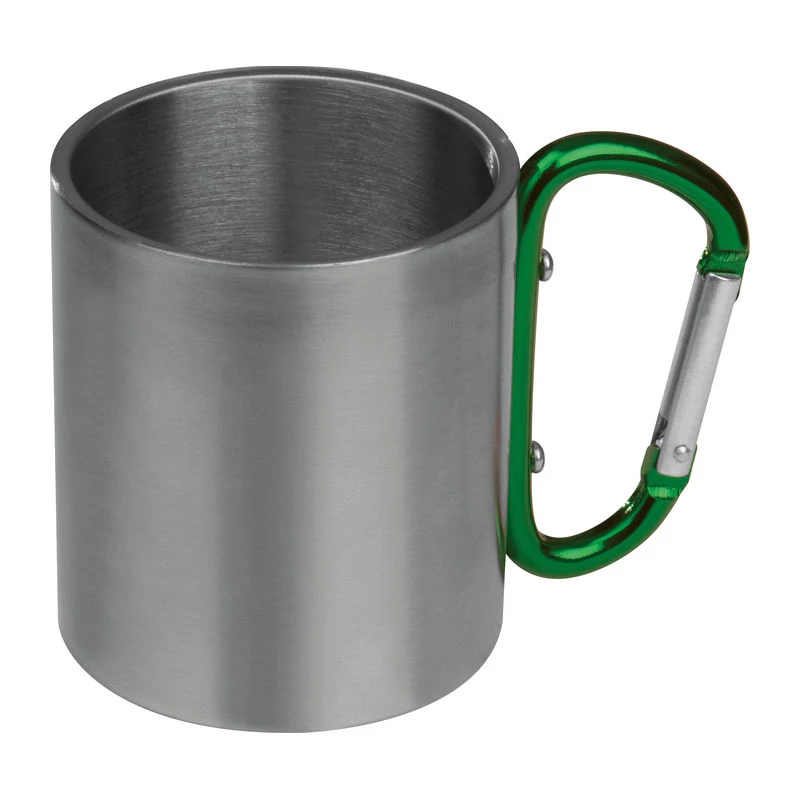 Fém bögre karabinerrel, 220 ml