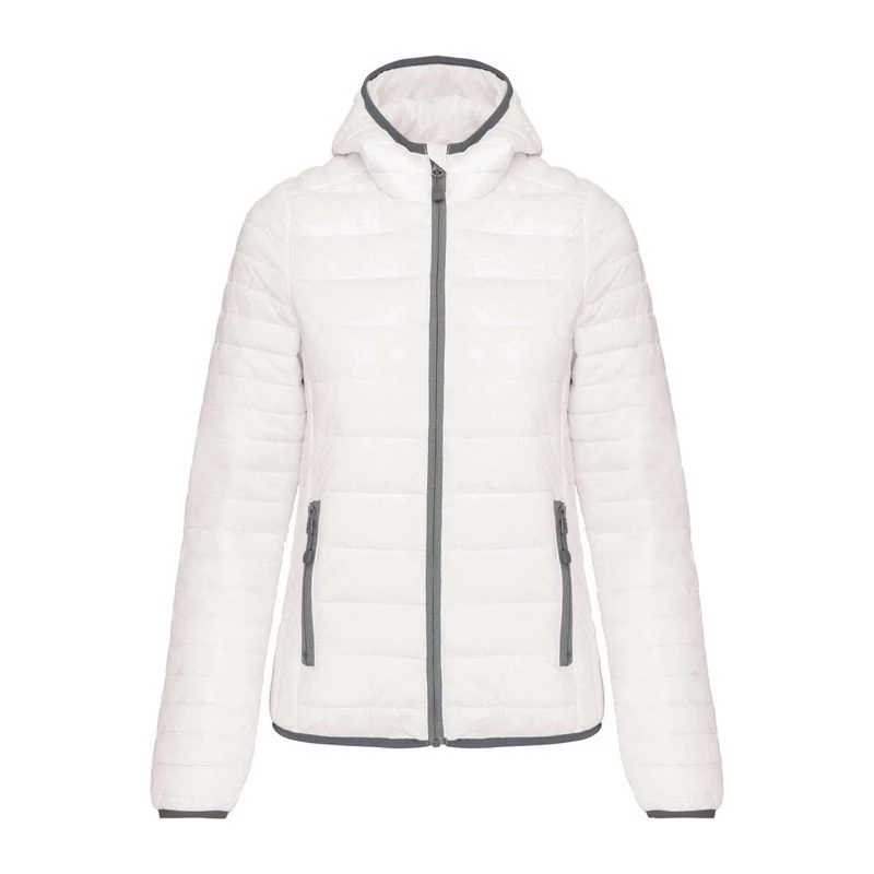 LADIES' LIGHTWEIGHT HOODED PADDED JACKET