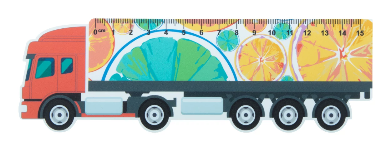Trucker 15 - kamion formájú vonalzó, 15 cm