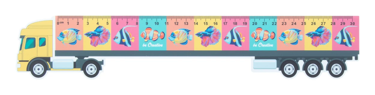 Trucker 30 - kamion formájú vonalzó, 30 cm