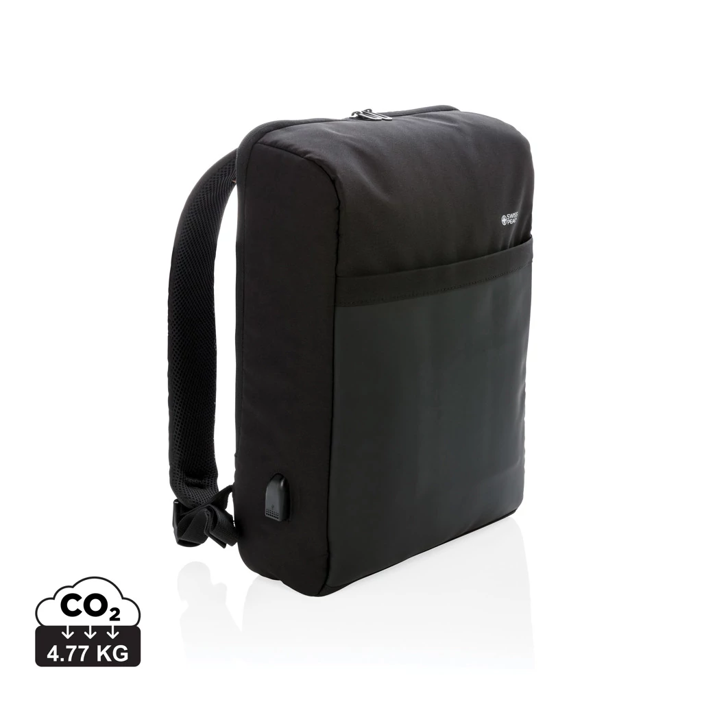 Swiss Peak 15-es RFID lopásgátló & USB, PVC-mentes hátizs