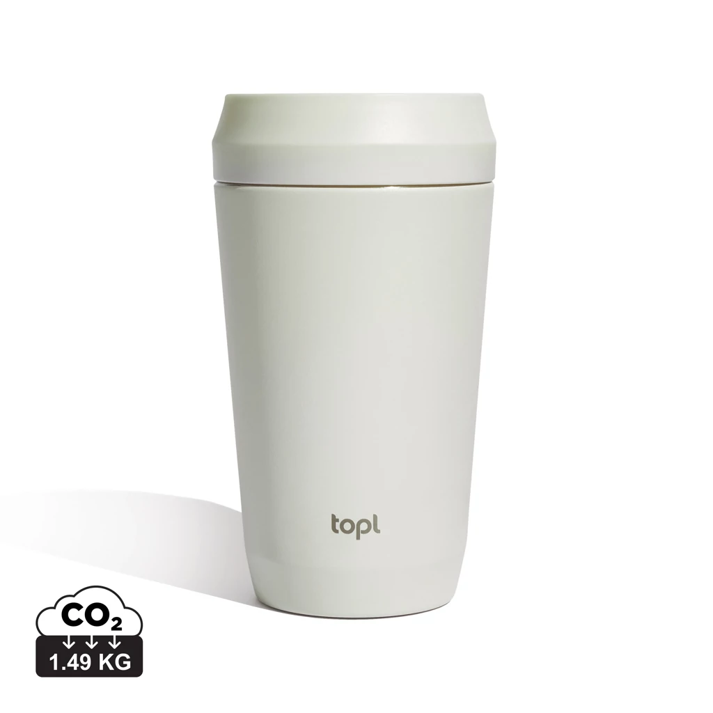 Topl újrahaszn. acél elviteles pohár, 354 ml