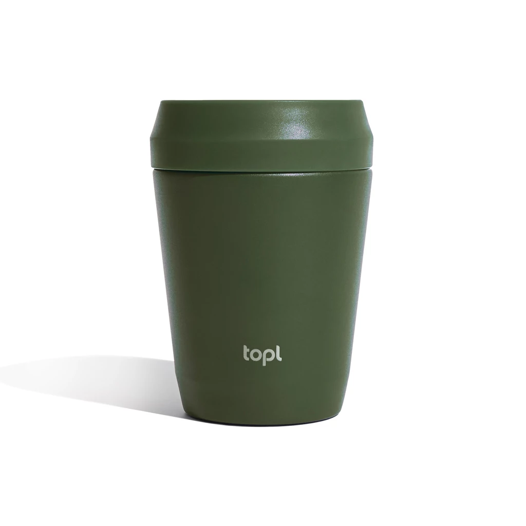 Topl újrahaszn. acél elviteles pohár, 235 ml